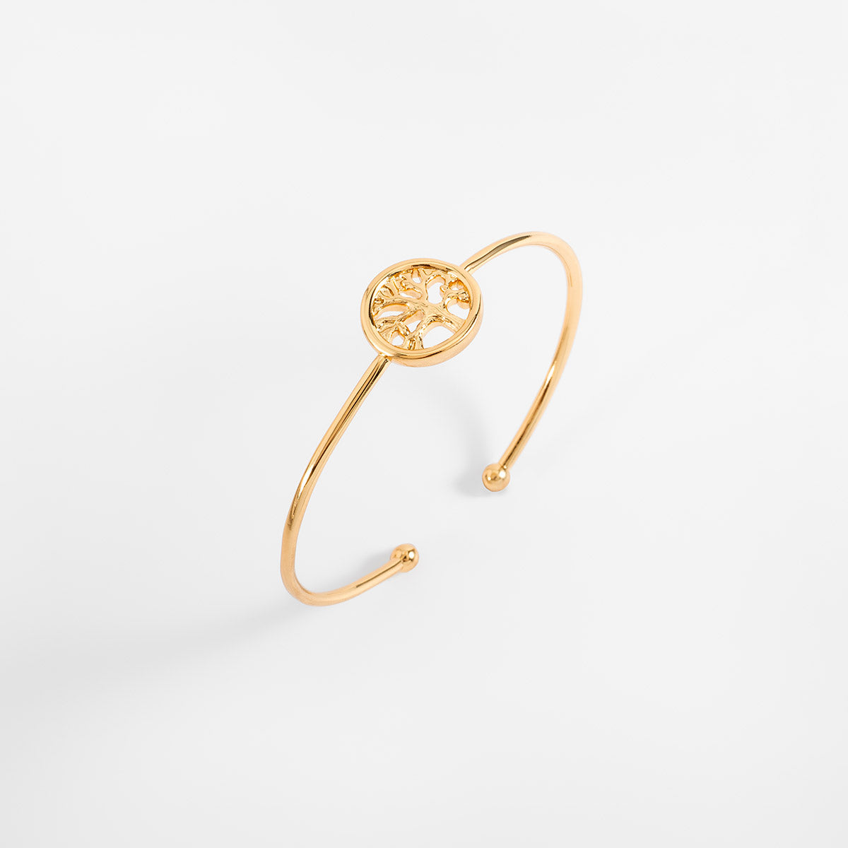 Pulsera en baño de oro diseño árbol de la vida ajustable