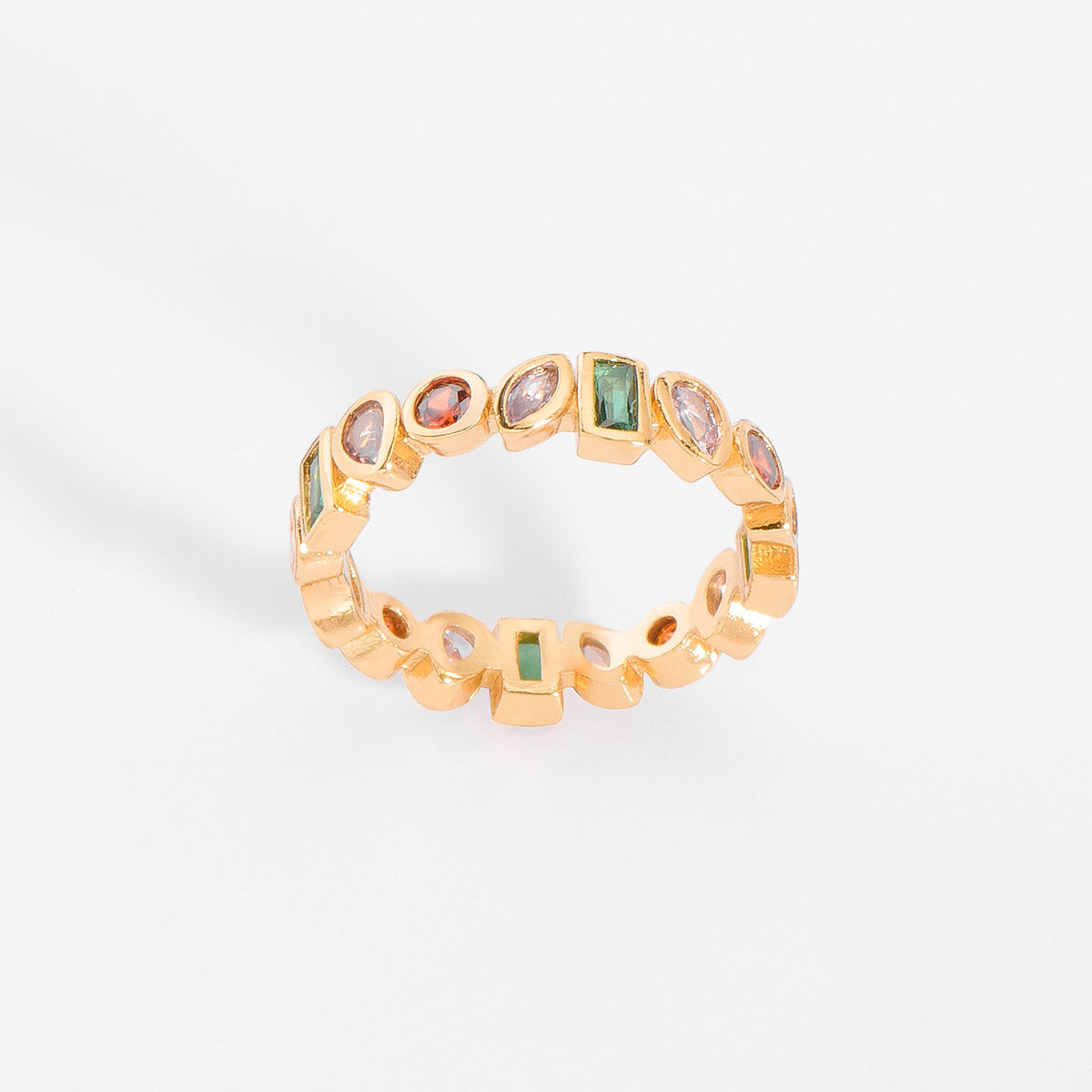 Anillos de piedras multicolor