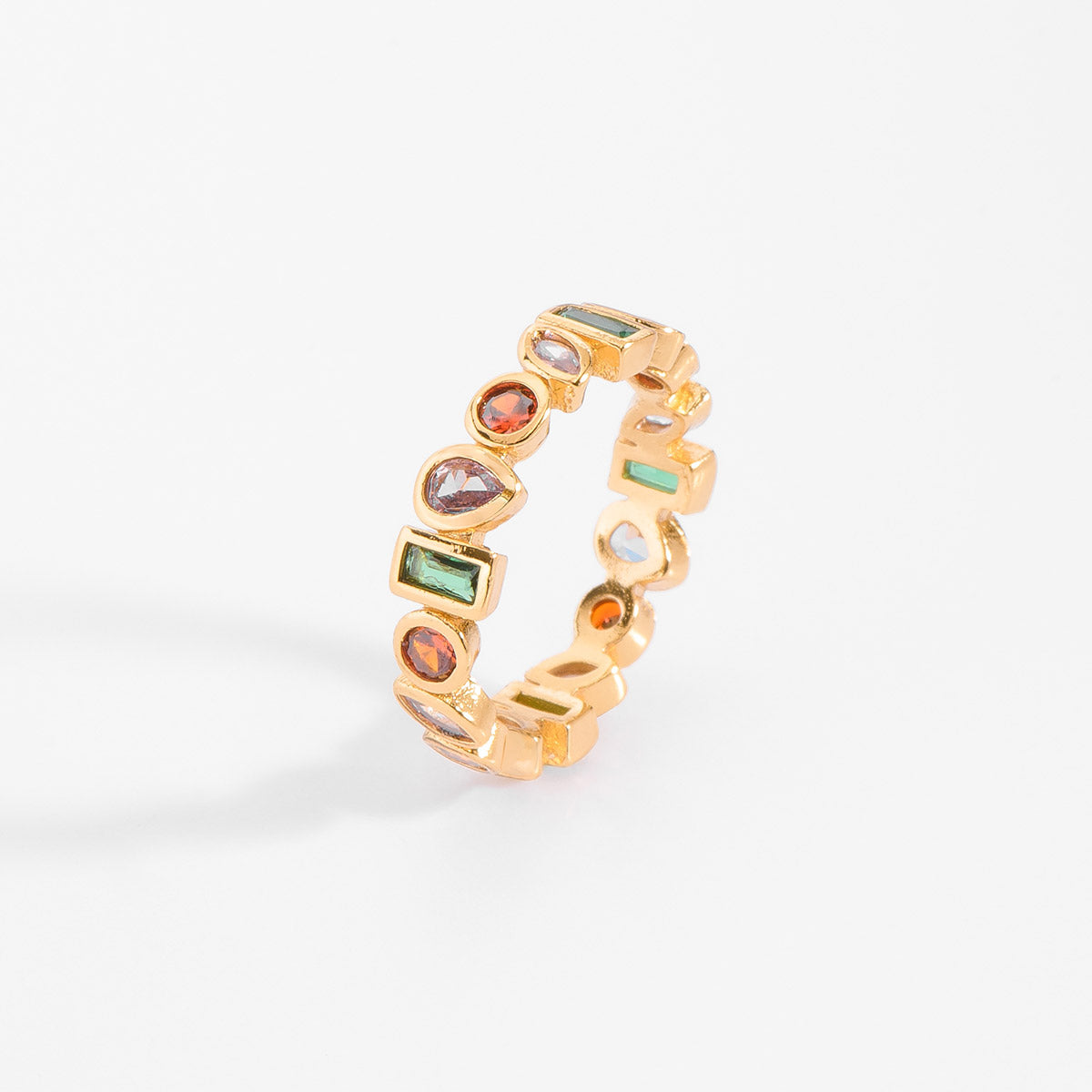 Anillos de piedras multicolor
