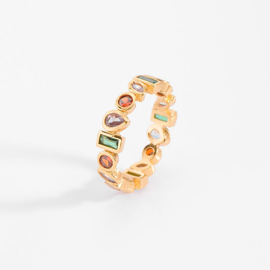 Anillos de piedras multicolor