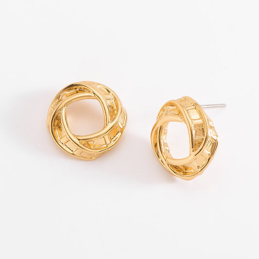 Aretes líneas entrelazadas