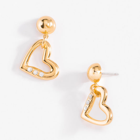 Aretes en forma de corazón