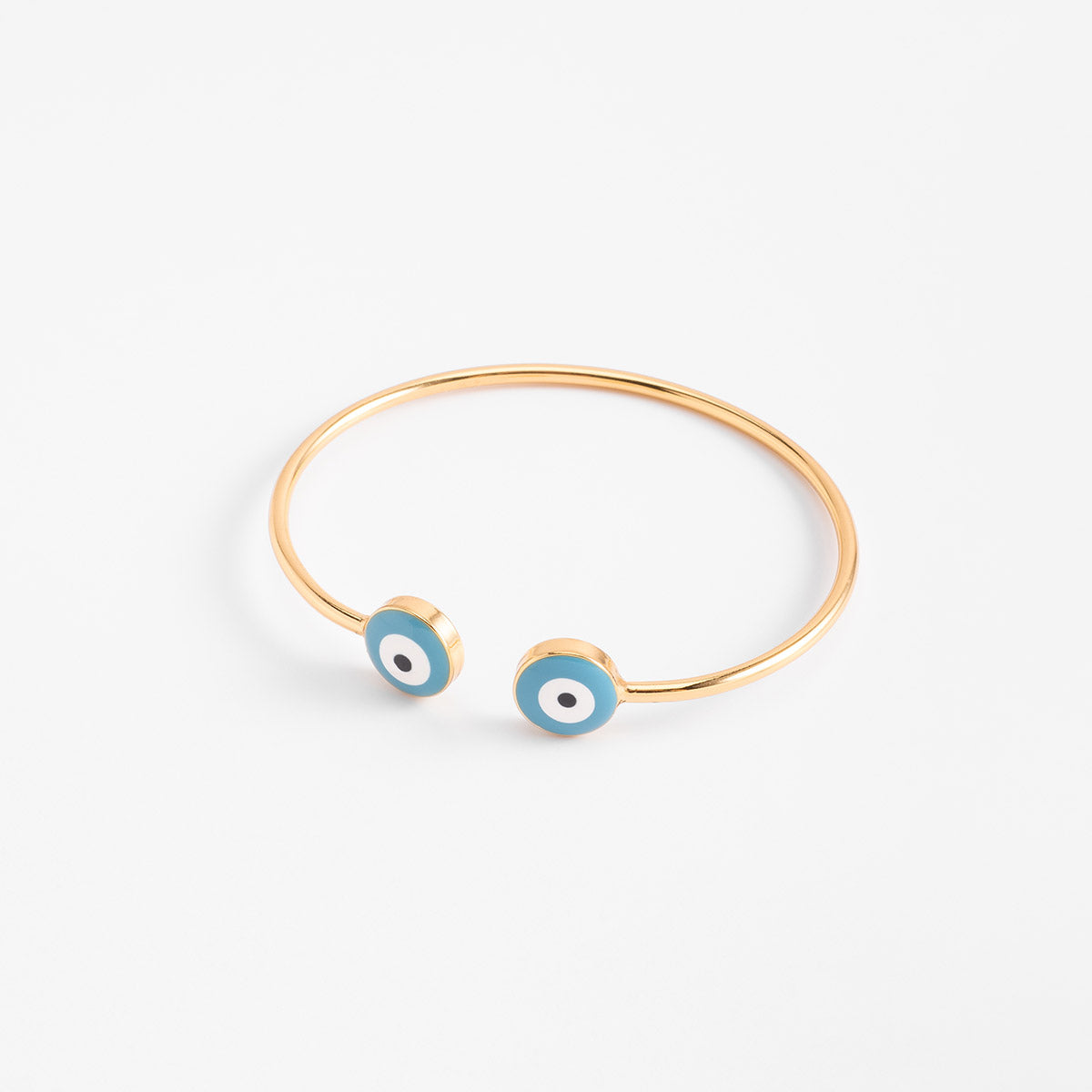 Pulsera con dijes ojo azul esmaltado