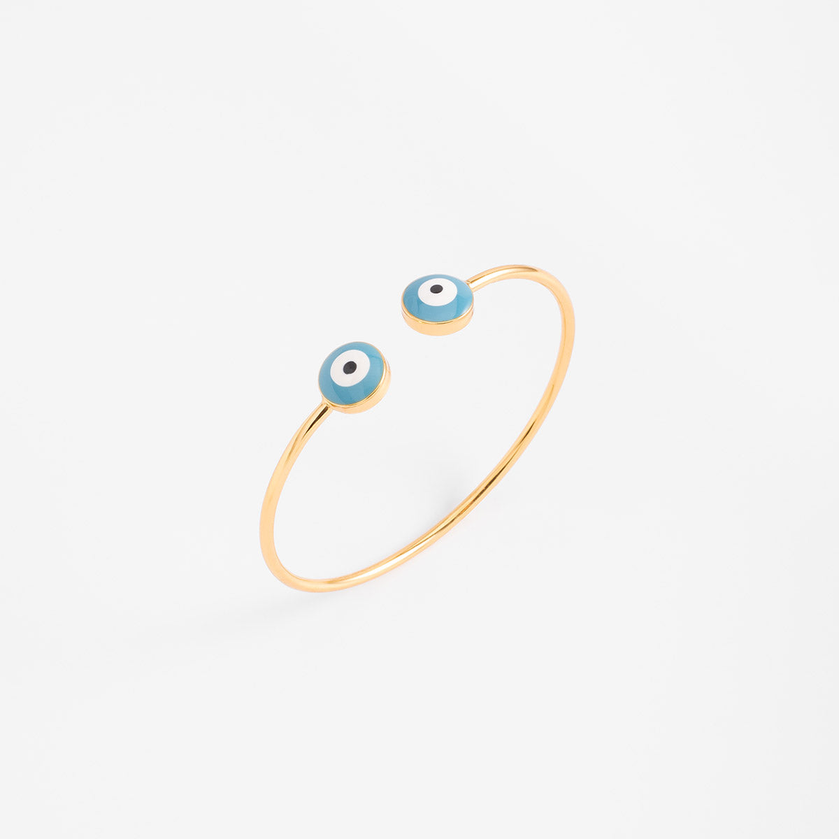 Pulsera con dijes ojo azul esmaltado