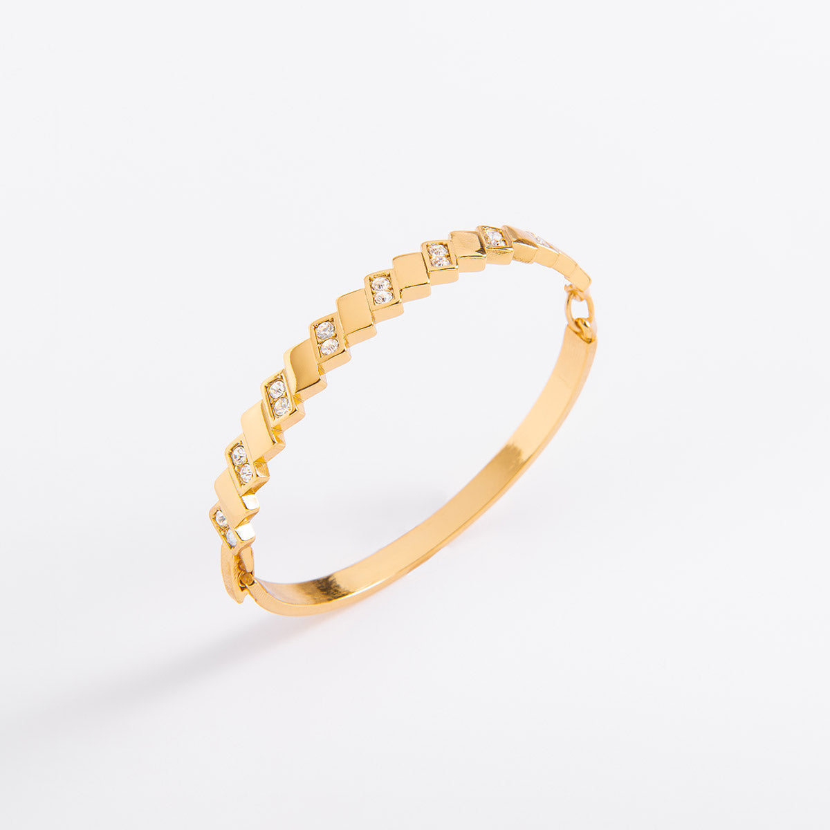 Brazalete con piedras en tono cristal