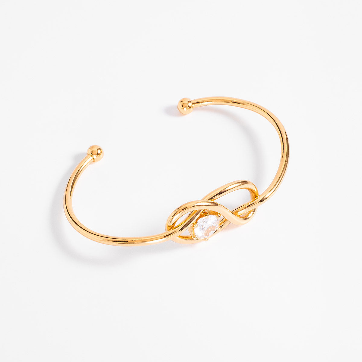 Pulsera rígida con detalle de cristal