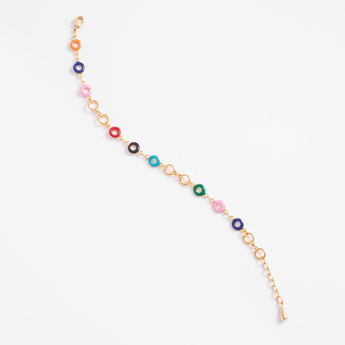 Pulsera multicolor con círculos esmaltados