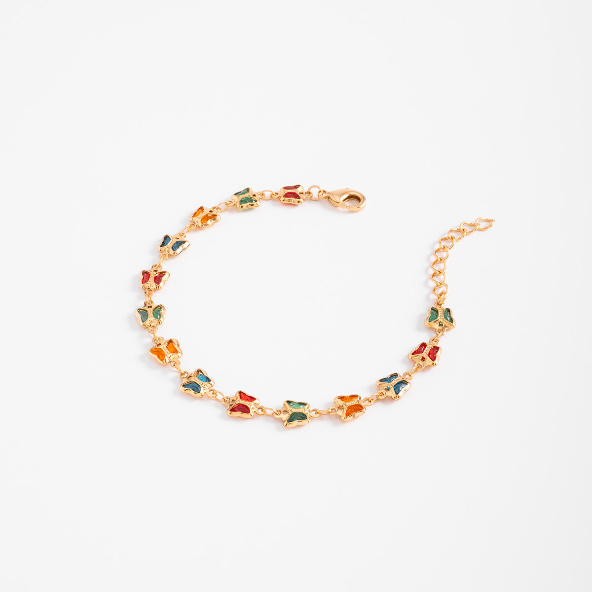 Pulseras con mariposas en tonos vibrantes