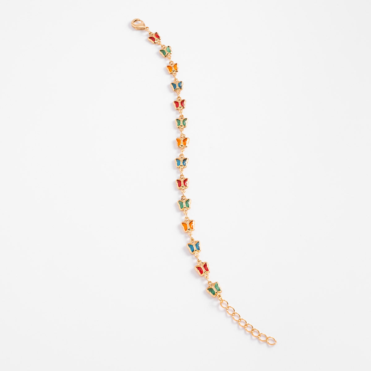 Pulseras con mariposas en tonos vibrantes
