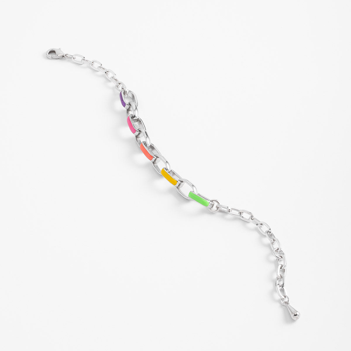 Pulsera con esmalte en tonos pastel