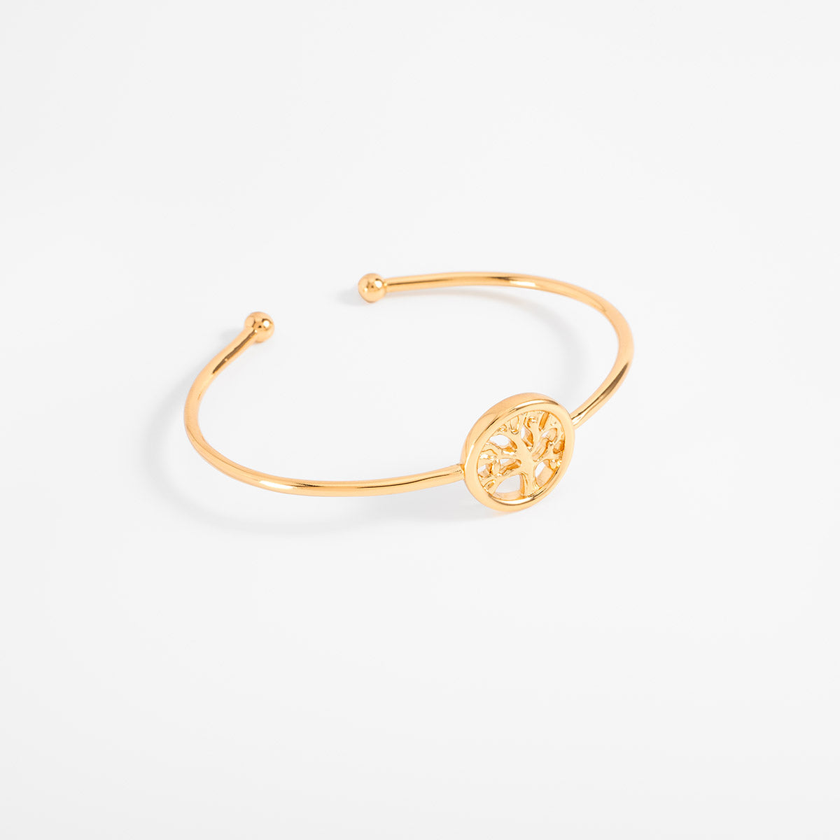 Pulsera en baño de oro diseño árbol de la vida ajustable