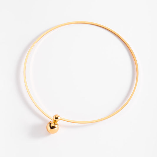 Collar tipo choker en baño de oro de 18K