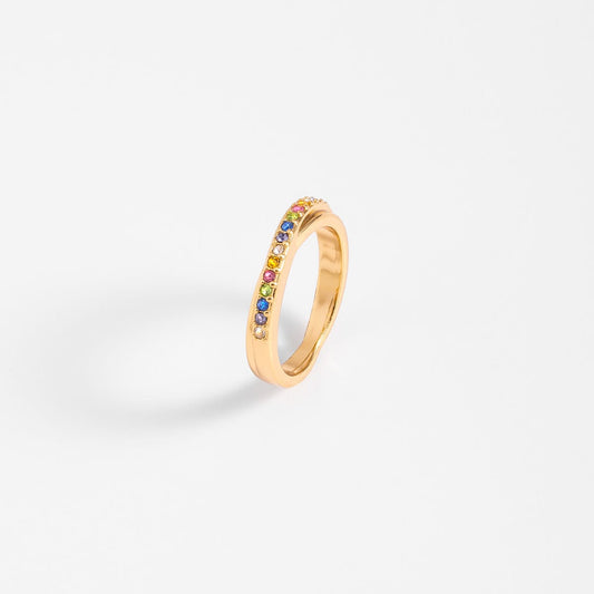 Anillo con piedras de colores