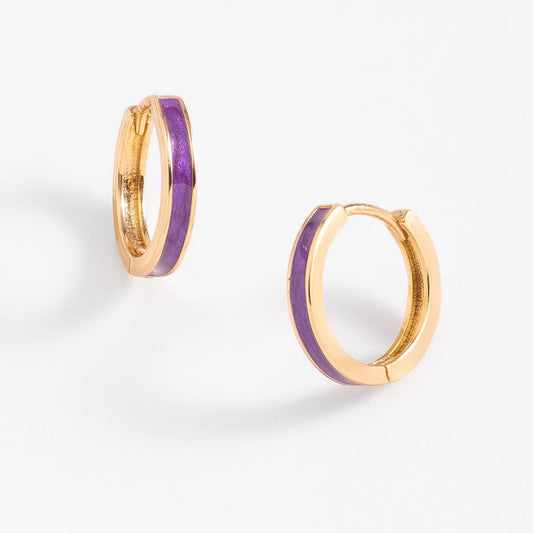 Aretes con esmalte brillante
